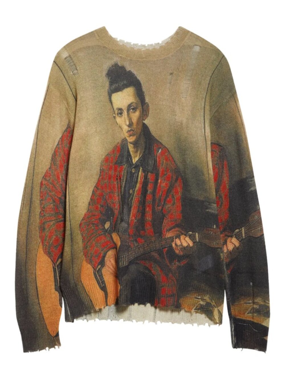 R13 NWOT art print cashmere sweater S